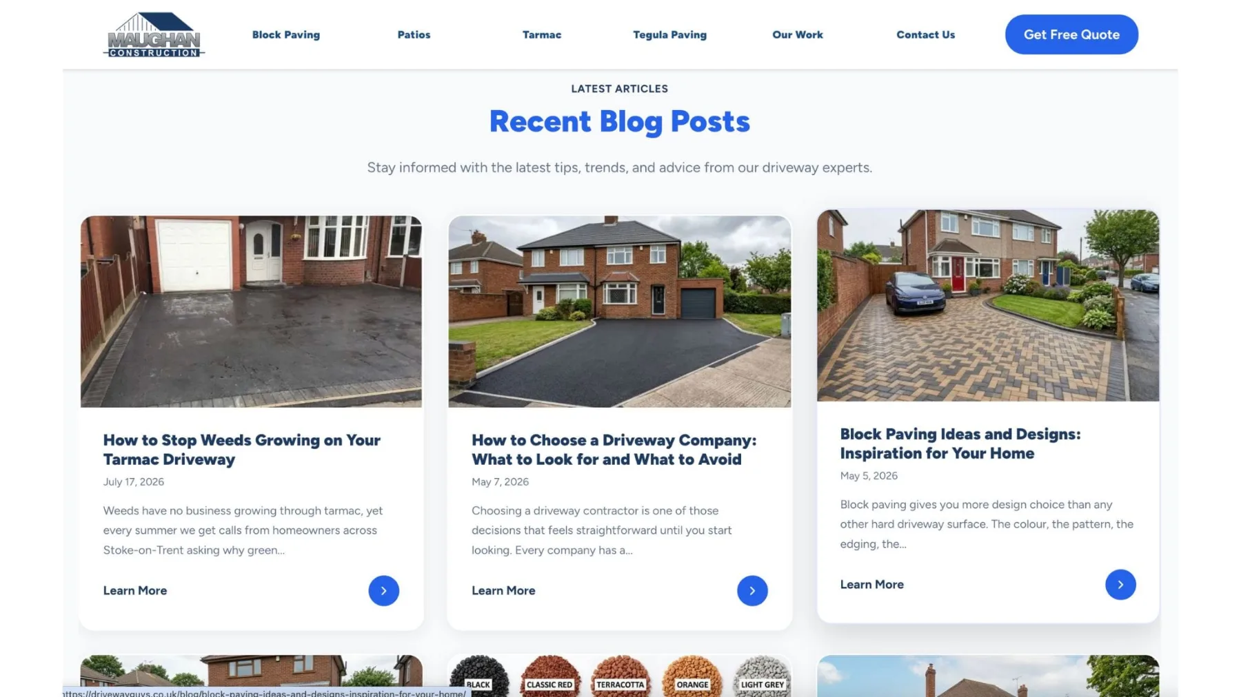 maughan construction blog page