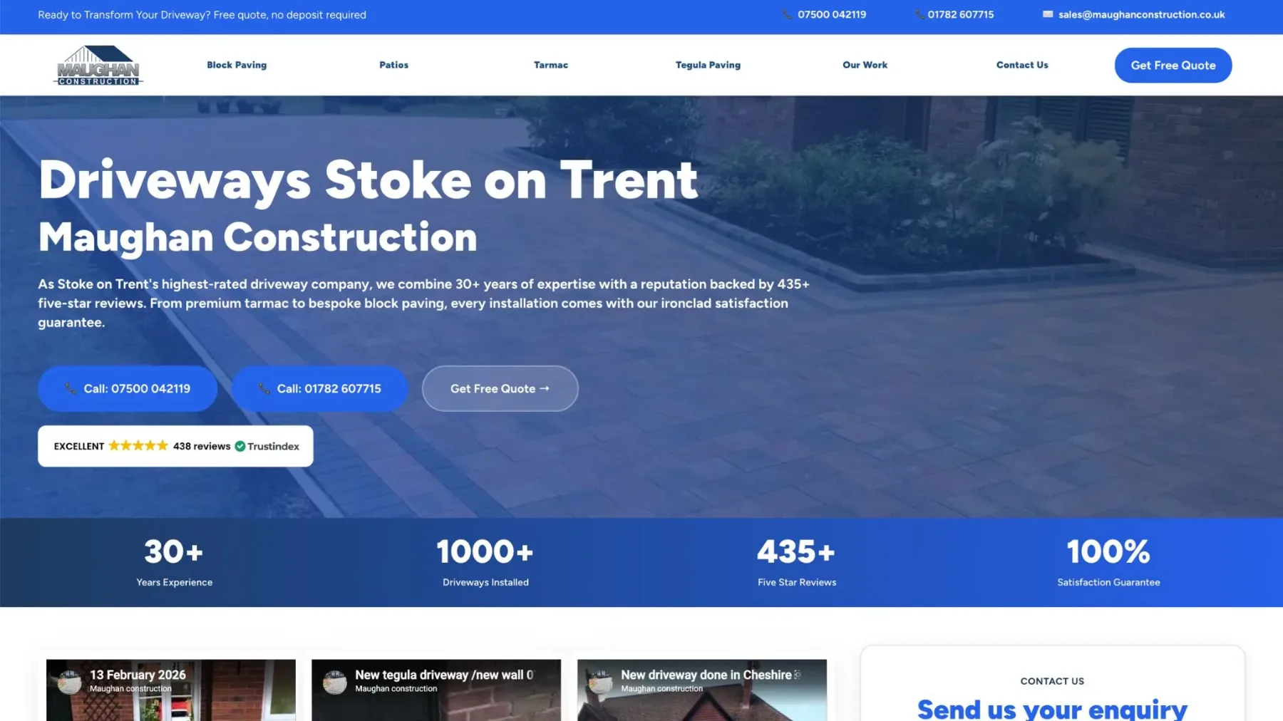 Maughan Construction website